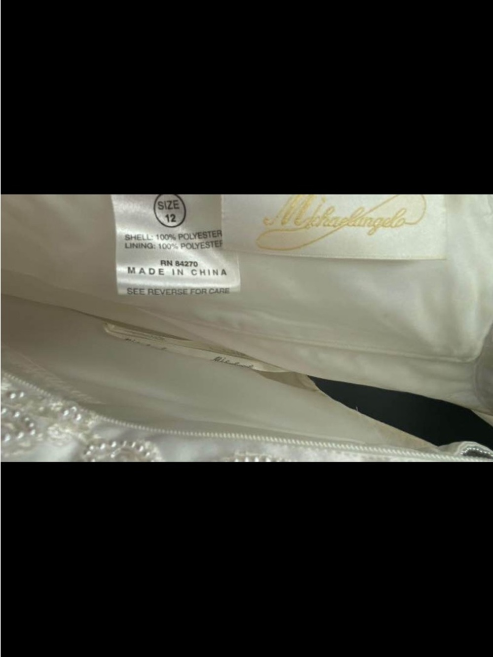 Michelangelo Ivory Floral Lace Bodice A-Line Girls' Dress - Picture 4 of 7
